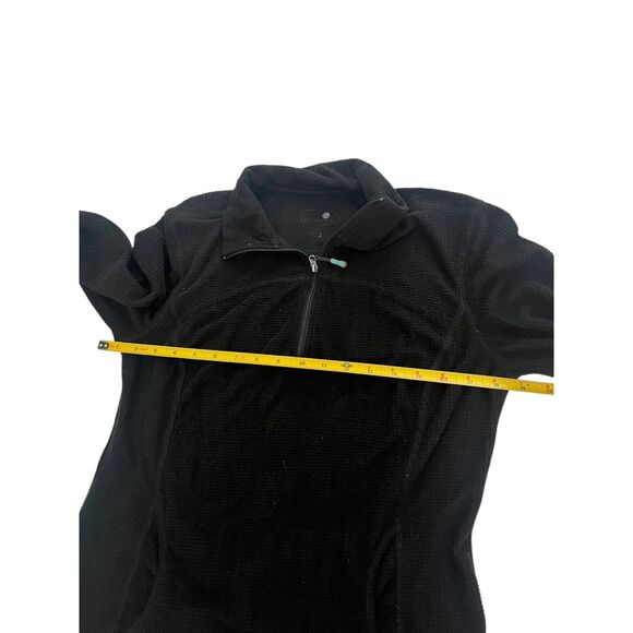 Tangerine Waffle Long Sleeve 1/4 Zip up Pullover Sweater Black Women's Medium - Picture 5 of 6